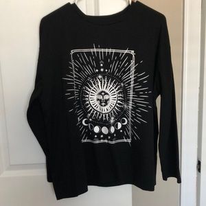 Shein Black Long Sleeve Tee